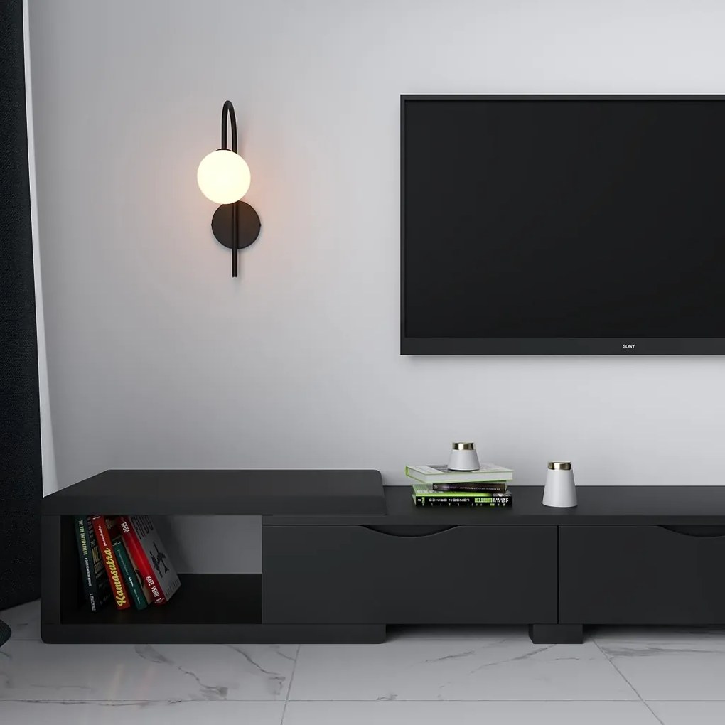 Arandela Umbrella Haste Curva 12X24X41Cm Aluminio E Globo Ø12Cm Rosca... (CHAMPANHE)