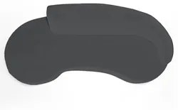 Sofá Living  4 Lugares 300cm Braço Direito Mozart D06 Veludo Cinza - M