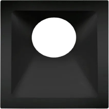 Plafon Embutir Aluminio Square 9,6Cm - PRETO