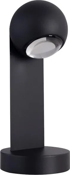 Balizador Led Aluminio Preto 3W 60 3000K Ip65 Lens