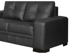 Sofá 2 Lugares 170cm Sala Couro Milano Preto  - Scala Decor