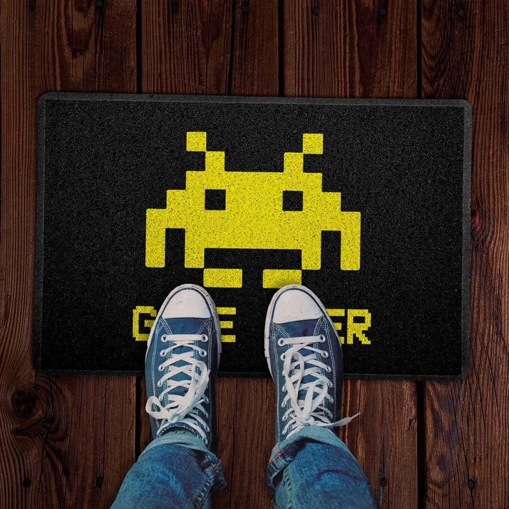 Capacho Gamer Decoração Geek 60x40cm Game Over