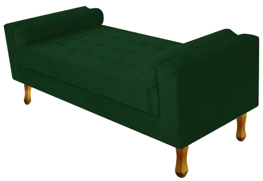 Recamier Félix King Size 195cm Suede Verde - ADJ Decor