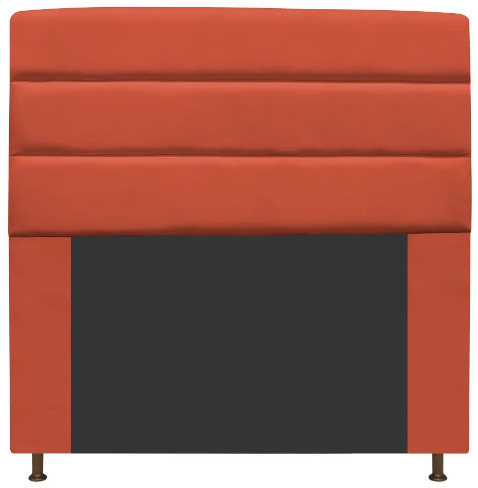 Cabeceira Estofada Turim 160 cm Queen Size Suede Terracota - ADJ Decor