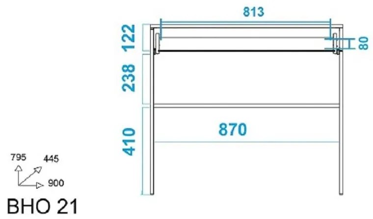 Mesa De Computador/escrivaninha Bho 21 - Branco