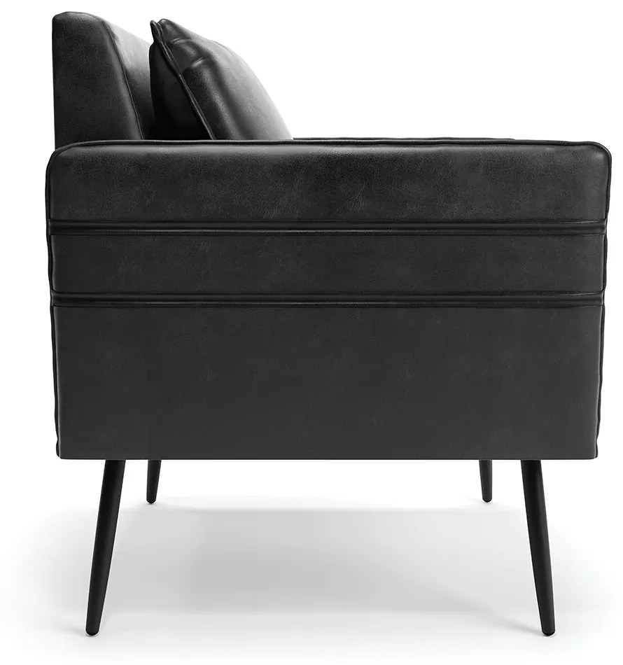 Kit 02 Poltronas Mari Corano Pés Palito de Ferro Preto D03 - D'Rossi - Preto