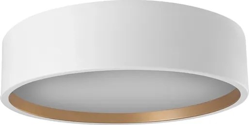 Plafon De Sobrepor Aluminio 54Cm Ravena - BRANCO DOURADO