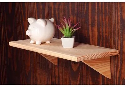 Prateleira com Suporte em Madeira Tramontina Natural 50x19x1,8 cm