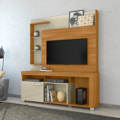 Home Theater Icaro Cumaru/Opala – Madetec Móveis