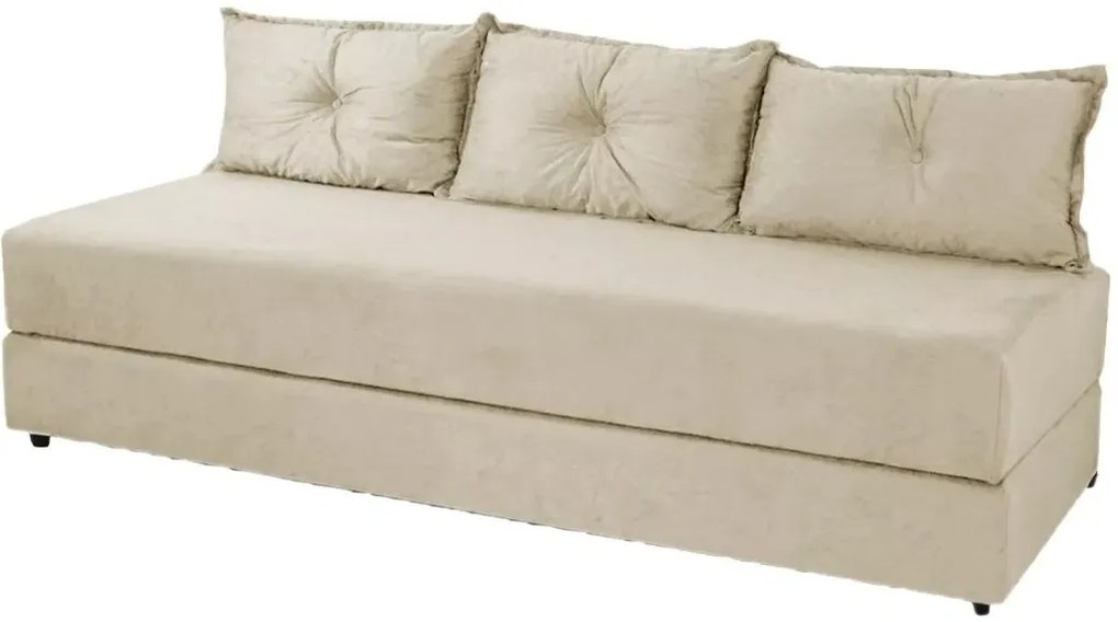 Sofá Cama Bicama 3 Lugares Casal Sofanete Suede Orthovida (Roxo, Liso)