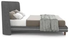 Cama Casal 140cm Com Cabeceira Many Z37 Linho Cinza - Mpozenato