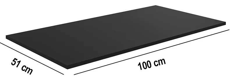 Tampo Balcão de Cozinha 100x51cm A01 - D'Rossi - Preto