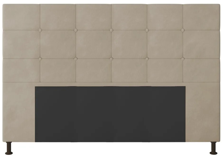 Cabeceira Stambul Para Cama Box Queen 160 cm Suede M11 - D'Rossi - Bege