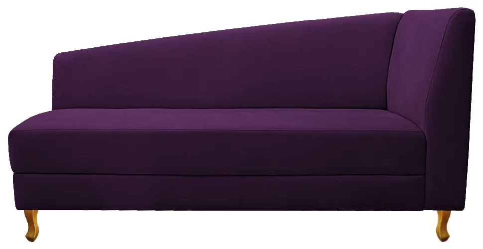Recamier Valéria 140cm Lado Esquerdo Suede Roxo - ADJ Decor