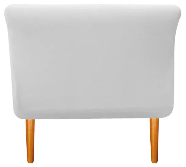 Recamier Estofado Ari 90 cm Solteiro Corano Branco - ADJ Decor