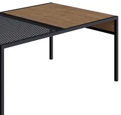 Mesa de Centro Retangular Estilo Industrial York Vermont/Preto - Artes