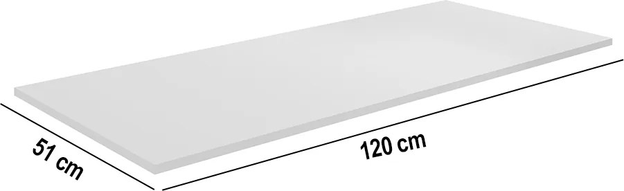 Tampo Balcão de Cozinha 120x51cm Branco A01 - D'Rossi
