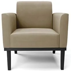 Sofá Namoradeira e 2 Poltronas Base Madeira Preto Maressa Suede Marrom