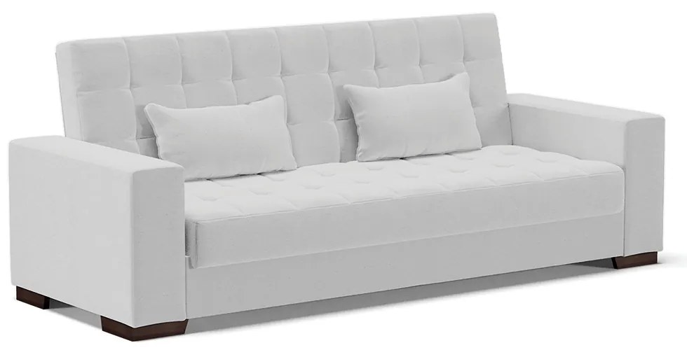 Sofá Cama Casal 3 Lugares 210cm Lisboa Linho  D03 - D'Rossi - A05 Cinza