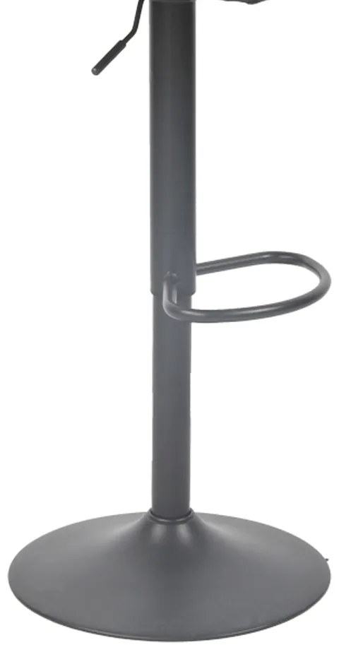 Banqueta Alta Bete Preto Base Giratória de Metal Preto - D'Rossi