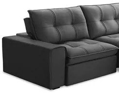 Sofá Retrátil Reclinável 3 Lugares 210cm Argon F05 Veludo Grafite - Mp