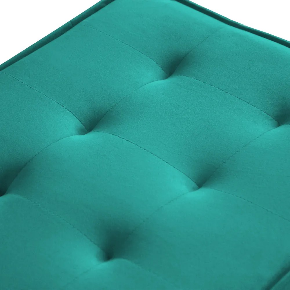 Puff Decorativo Coímbra 60x80 Suede Azul Tiffany