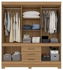 Guarda Roupa Casal 10 Portas 2 Com Espelho Elite 3 Gavetas New Murano