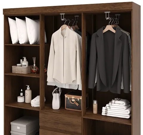 Guarda Roupa Ideal 6 Portas Plus Imbuia – Vila Rica Móveis