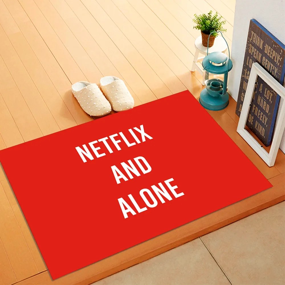 Tapete de Porta, Netflix and Alone - 40x60cm