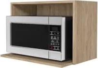 Suporte Microondas e Forno Elétrico Aéreo 60cm Itália Castanho - Lumil
