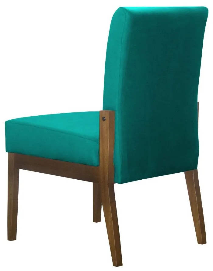 Cadeira de Jantar Helena Suede Azul Tiffany - Decorar Estofados