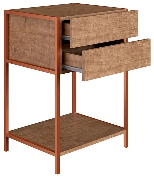 Mesa De Cabeceira Quarto Multifuncional - Vermont Cobre
