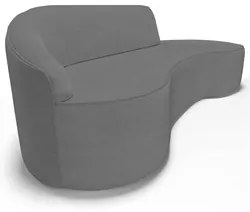 Sofá Living  3 Lugares 210cm Braço Esquerdo Mozart D06 Linho Cinza Esc