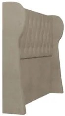 Cabeceira Casal Cama Box 140cm Malva Z04 Boucle Capuccino - Mpozenato