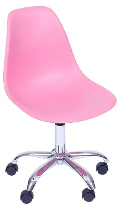 Cadeira de Escritório Eames Eiffel Giratória Rosa - Cadeira de Escritório Eames Eiffel Giratória - Rosa
