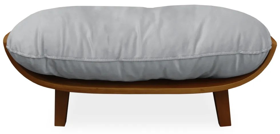 Cama Pet Costela para Cães e Gatos Almofadada Suede Cinza
