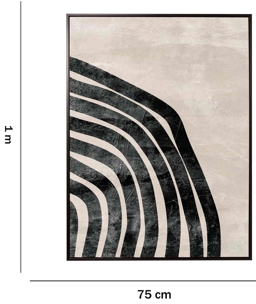 Quadro de Parede Decorativo Em Canvas Ondas 100x75x4cm - D'Rossi