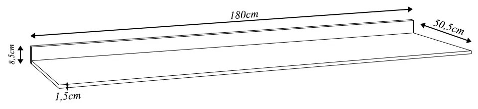 Tampo para Balcão de Cozinha com Rodapé Torfi 180cm MDP/BP Freijó G96 - Gran Belo