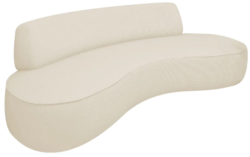 Sofá Curvo Sala de Estar Recepção Consultório Amsterdã 250cm Linho