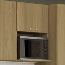 Armário de Cozinha 60cm Com Nicho Micro-ondas Mirella Freijó L01 - Mpo