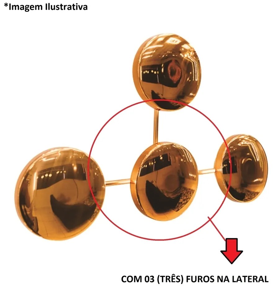 Arandela Galáxia 1Xpci Led 5W 220V Ø12X5Cm (C/ Três Furos Na Lateral)... (BT - Branco Texturizado)