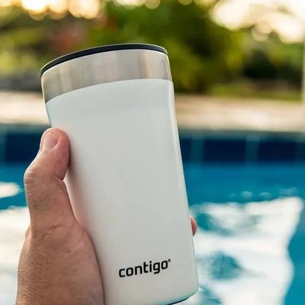 Copo Térmico Street Aço Inox 473ml - Branco Contigo