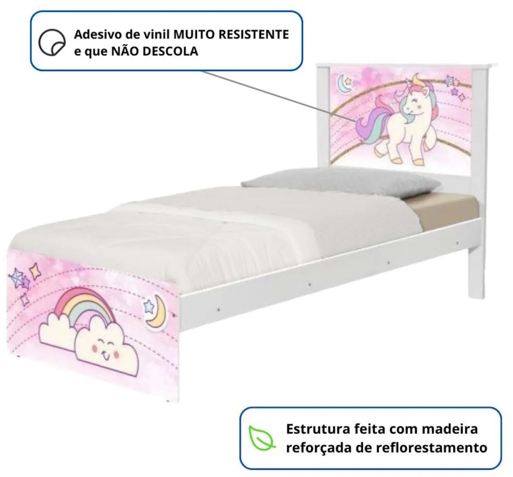 Cama Infantil Solteiro 195cm x 96cm KMTEB