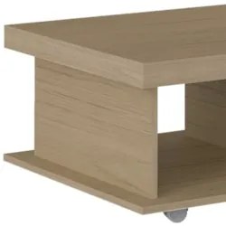 Mesa de Centro 90cm Para Sala Tamburato 50mm Kael Carvalho A09 - Mpoze