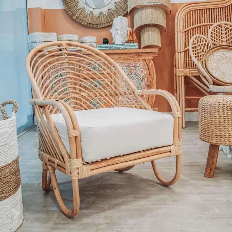 Cadeira Poltrona de Rattan Bali