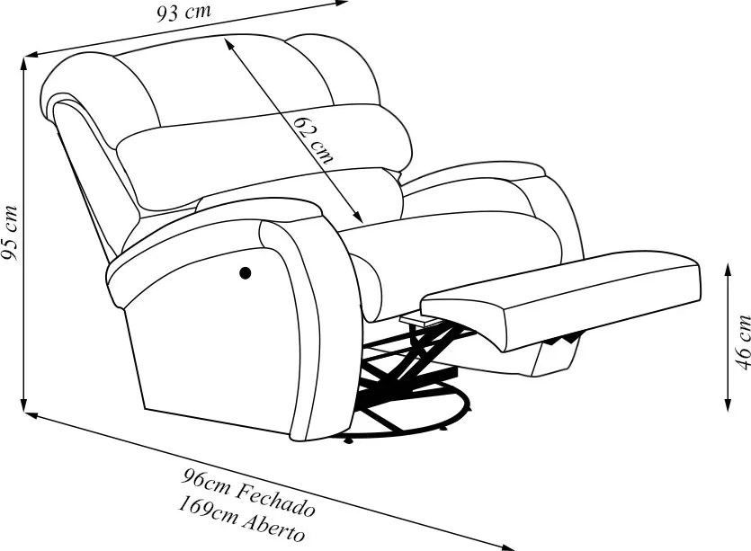 Poltrona do Papai Sala de Cinema Reclinável Kylie Glider Manual Giratória Veludo Azul G23