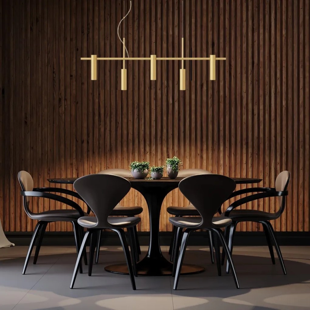 Pendente Retângular 101X3,8X36,5Cm Tubo Desalinhado Alumínio 5Xmr11 -... (CHAMPANHE)