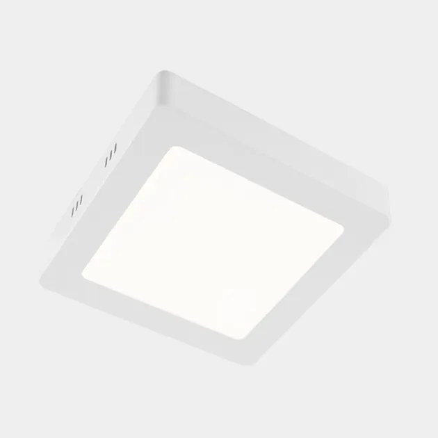 Plafon Led De Sobrepor Quadrado Branco 12w Moldura