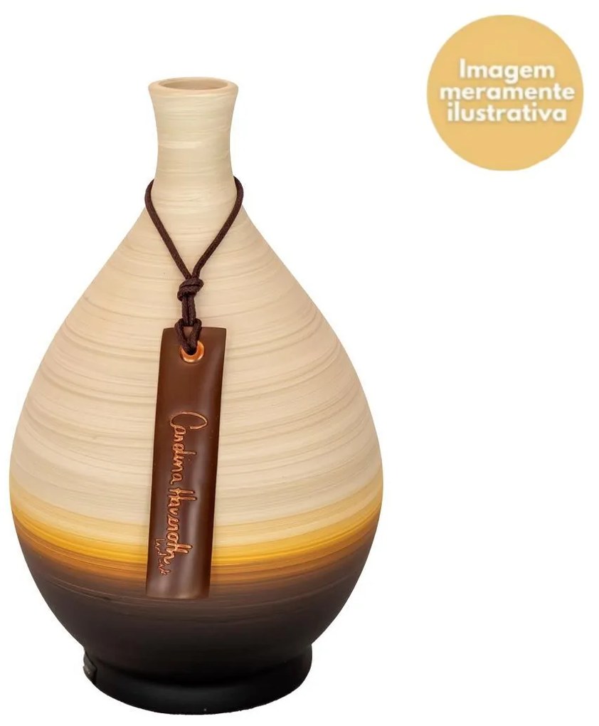 Vaso decorativo de Cerâmica Carolina Haveroth - Bamboo Fosco