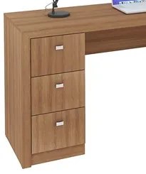 Mesa Para Computador 3 Gavetas ME4102 Amêndoa - Tecno Mobili